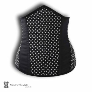 Corset bajo pecho negro con lunares blancos