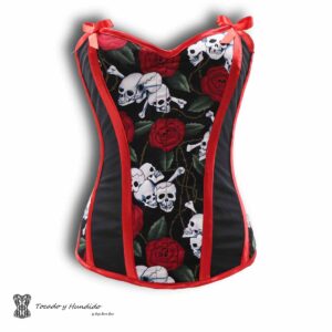 Corset calaveras y rosas